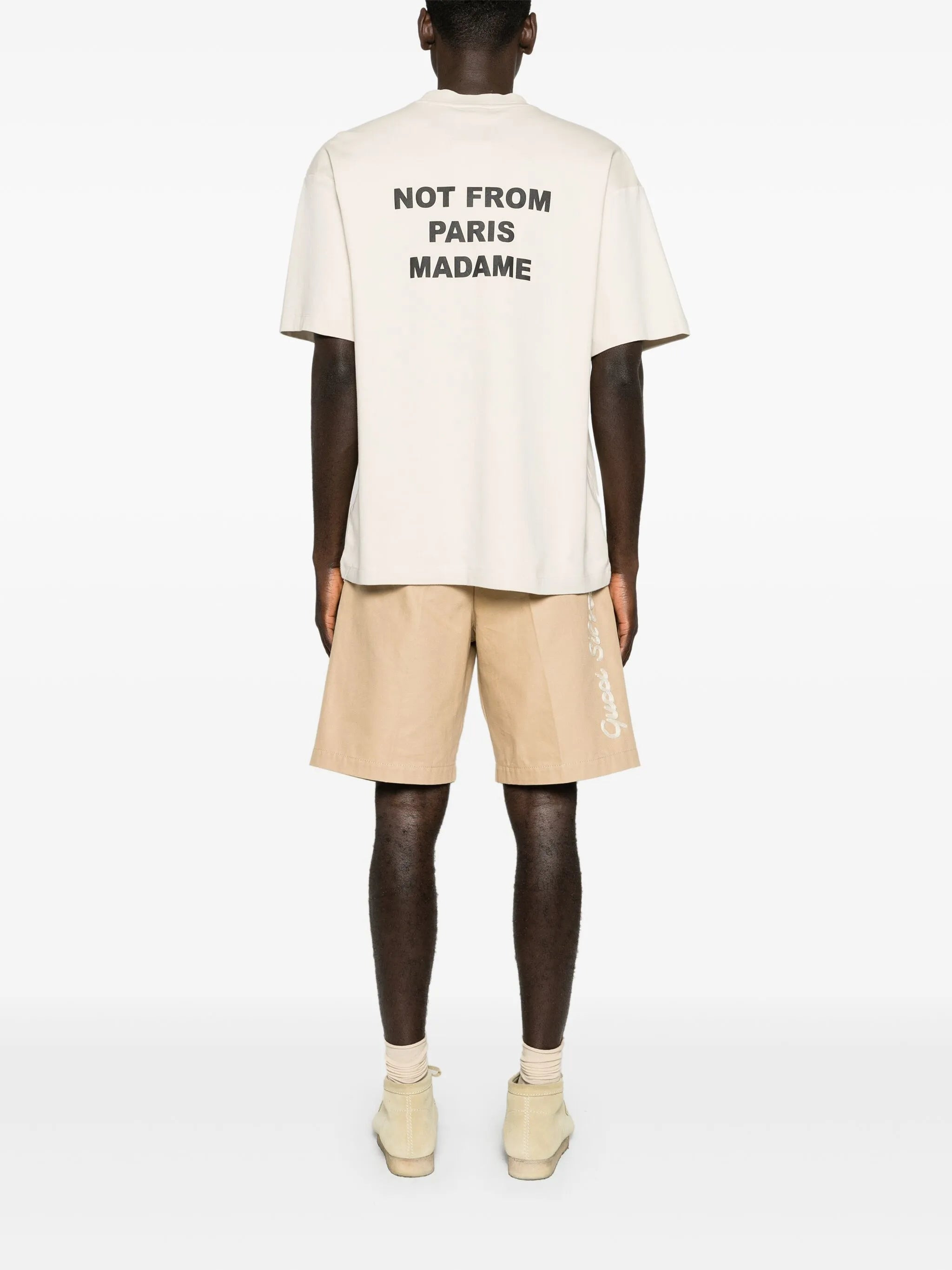 Drole De Monsieur Slogan-print Cotton T-shirt - 4