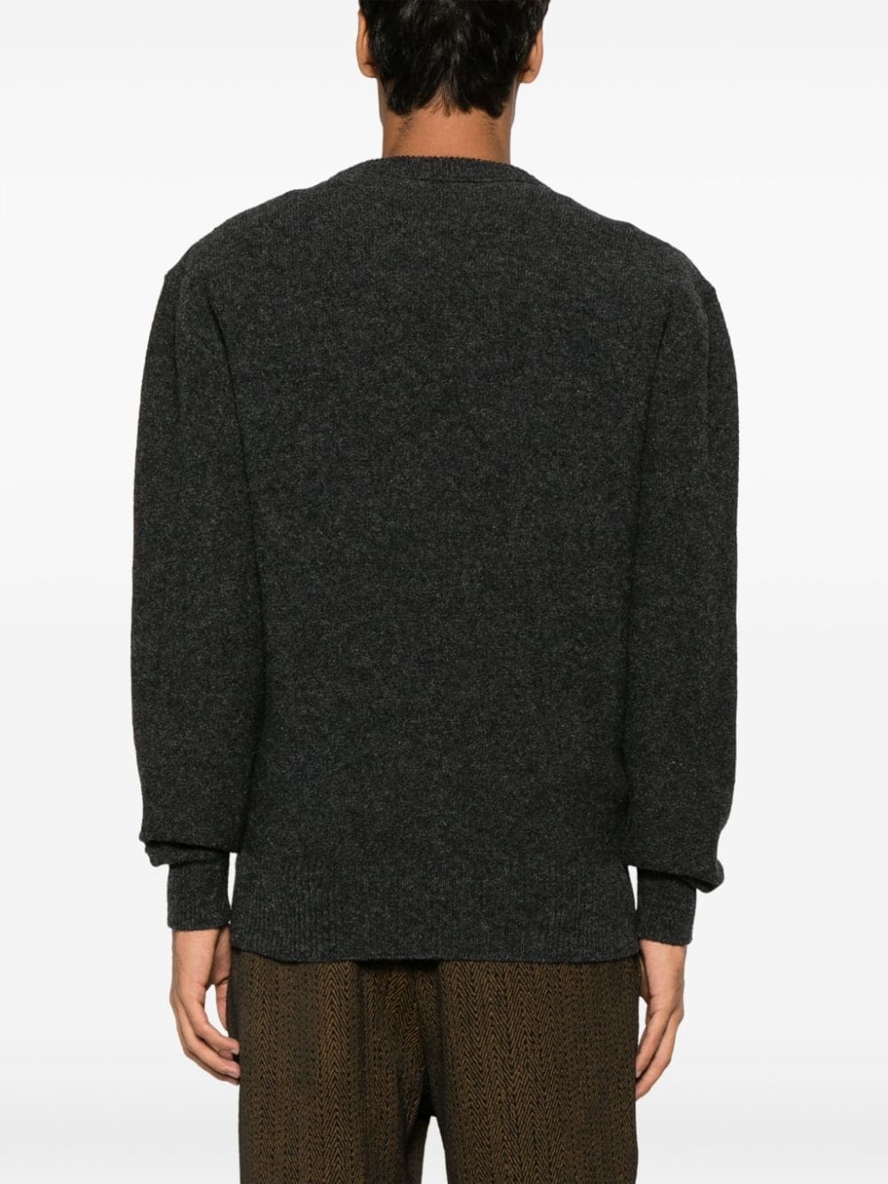 V-neck wool jumper - 4