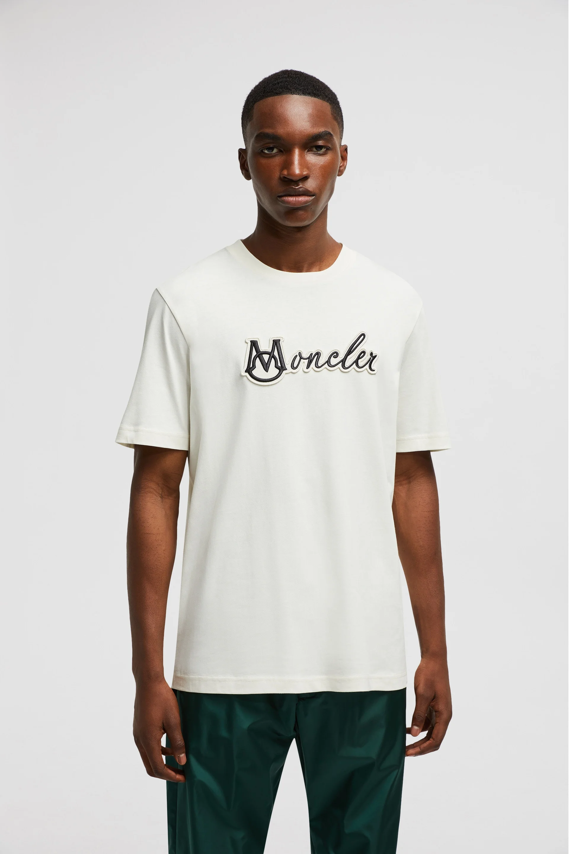 Moncler Embroidered Varsity Logo Cotton T-shirt | REVERSIBLE