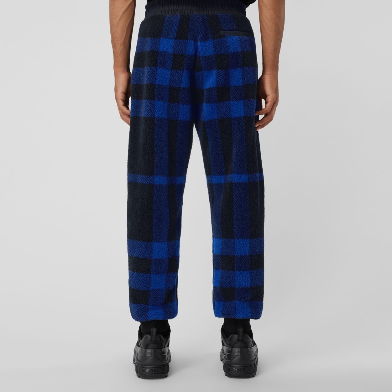 Exploded Check Fleece Jogging Pants - 4