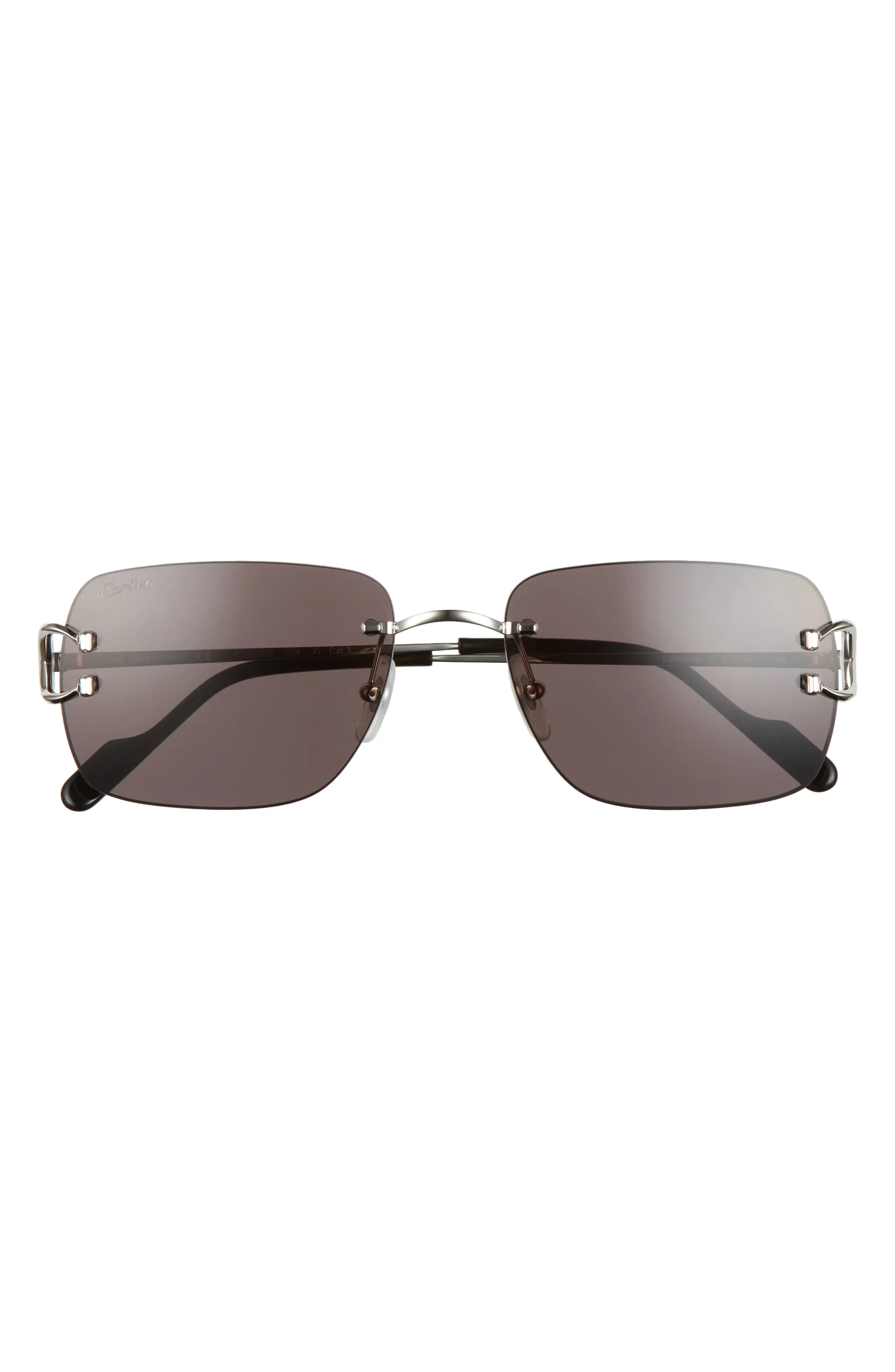 59mm Rimless Rectangular Sunglasses - 1