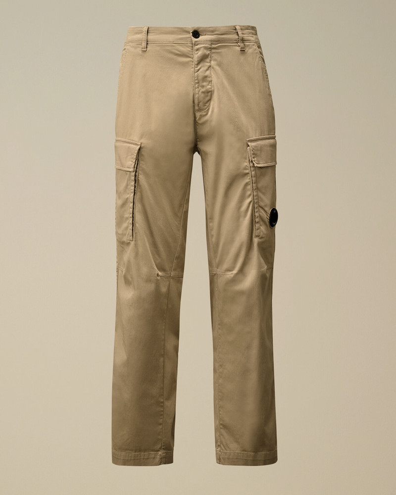 Stretch Sateen Loose Cargo Pants 1