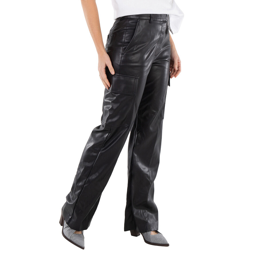 Stella McCartney Ladies Black Cargo-Pocket Straight-Leg Trousers - 3