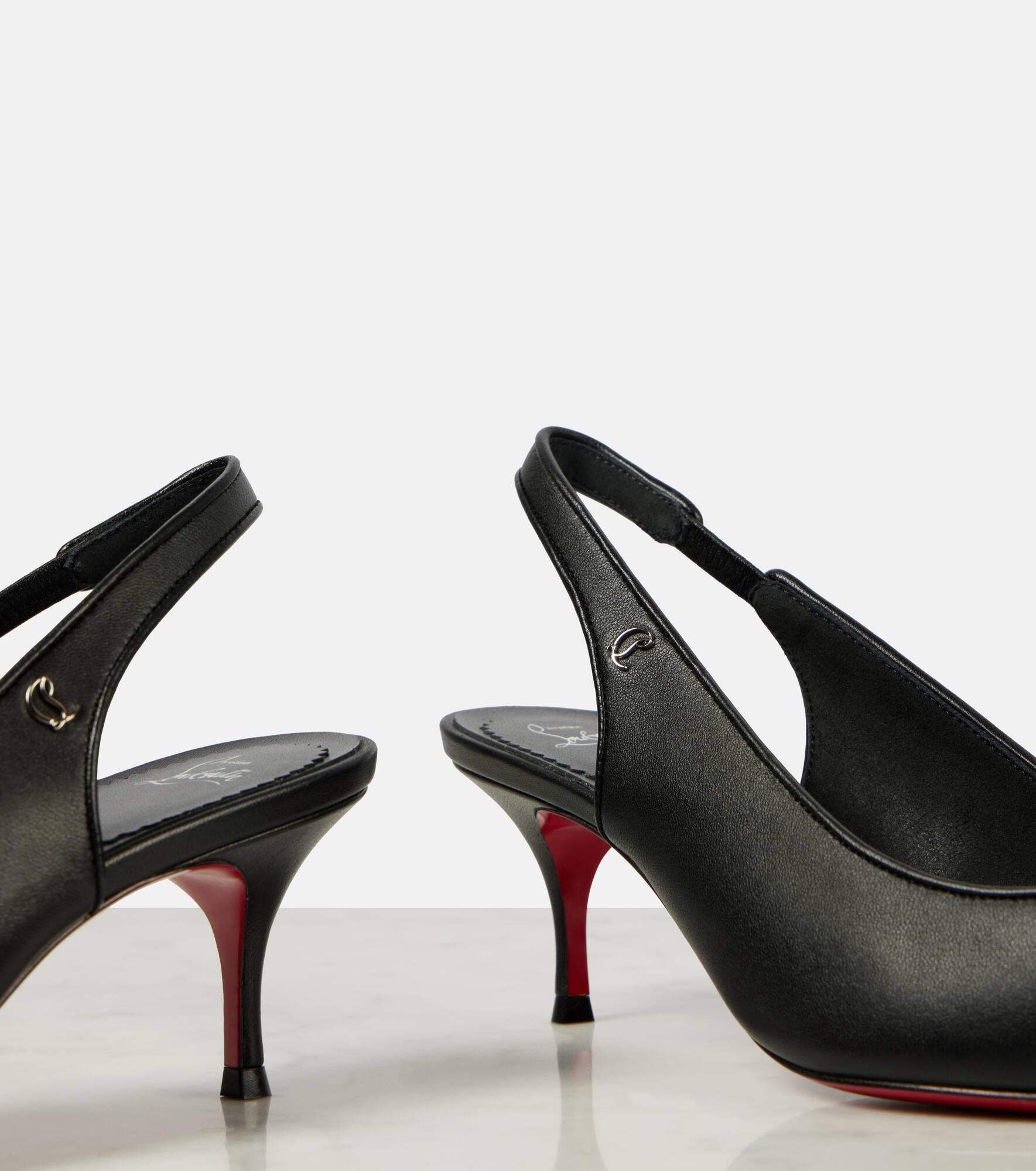 Sporty Kate 55 leather slingback pumps - 6