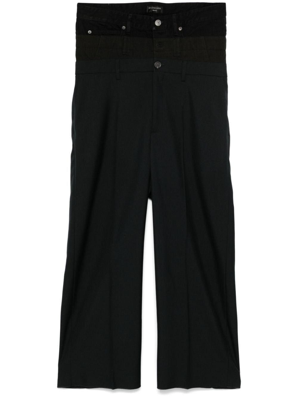 layered tailored trousers - 1