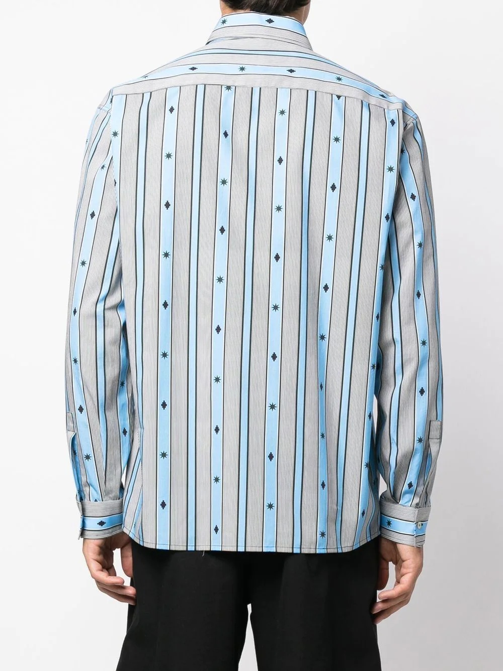 striped button-up shirt - 4