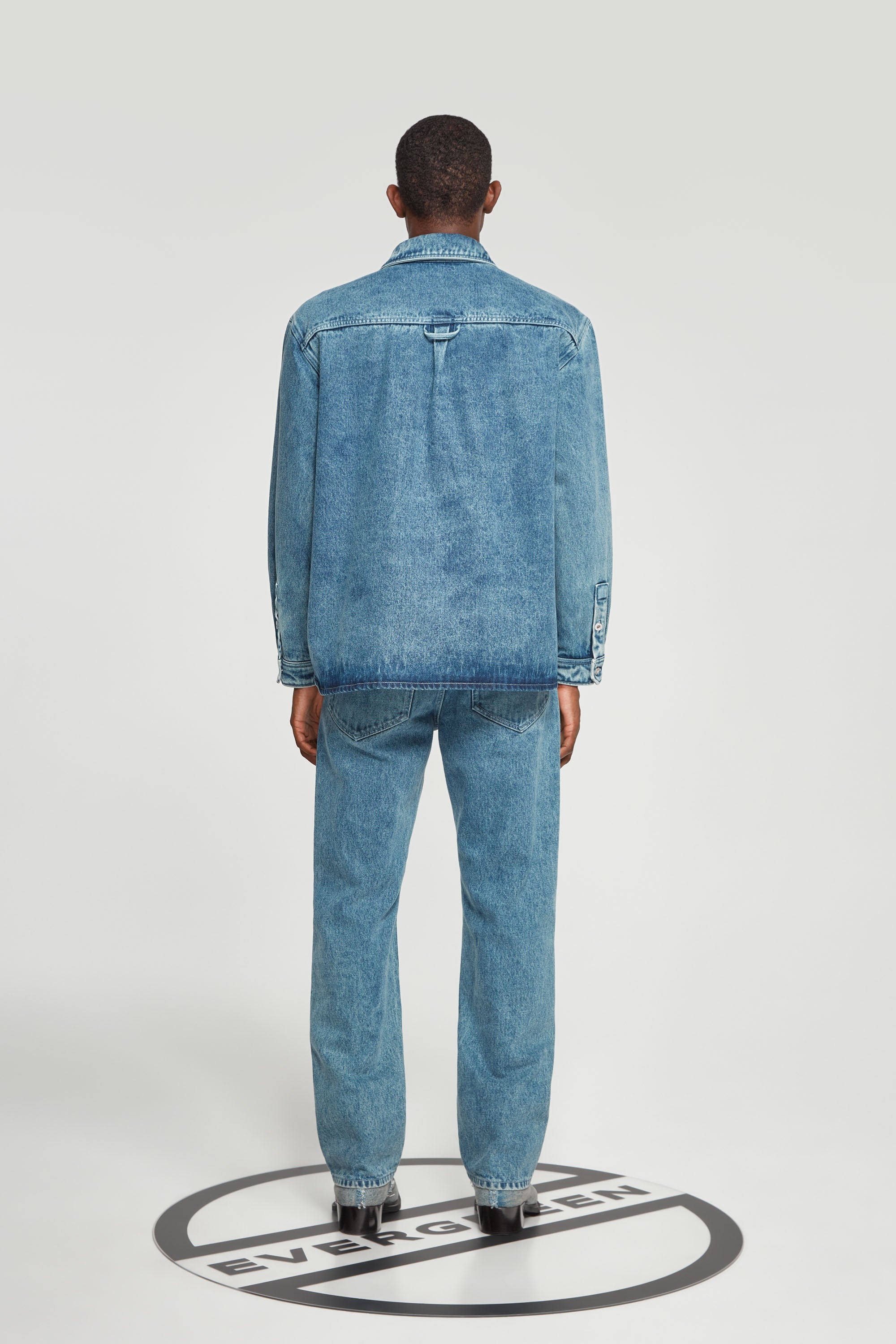 Classic Button Panel Denim Shirt - 8