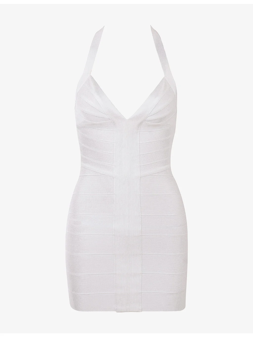The Contour Halter-Neck Stretch-Woven Mini Dress - 1