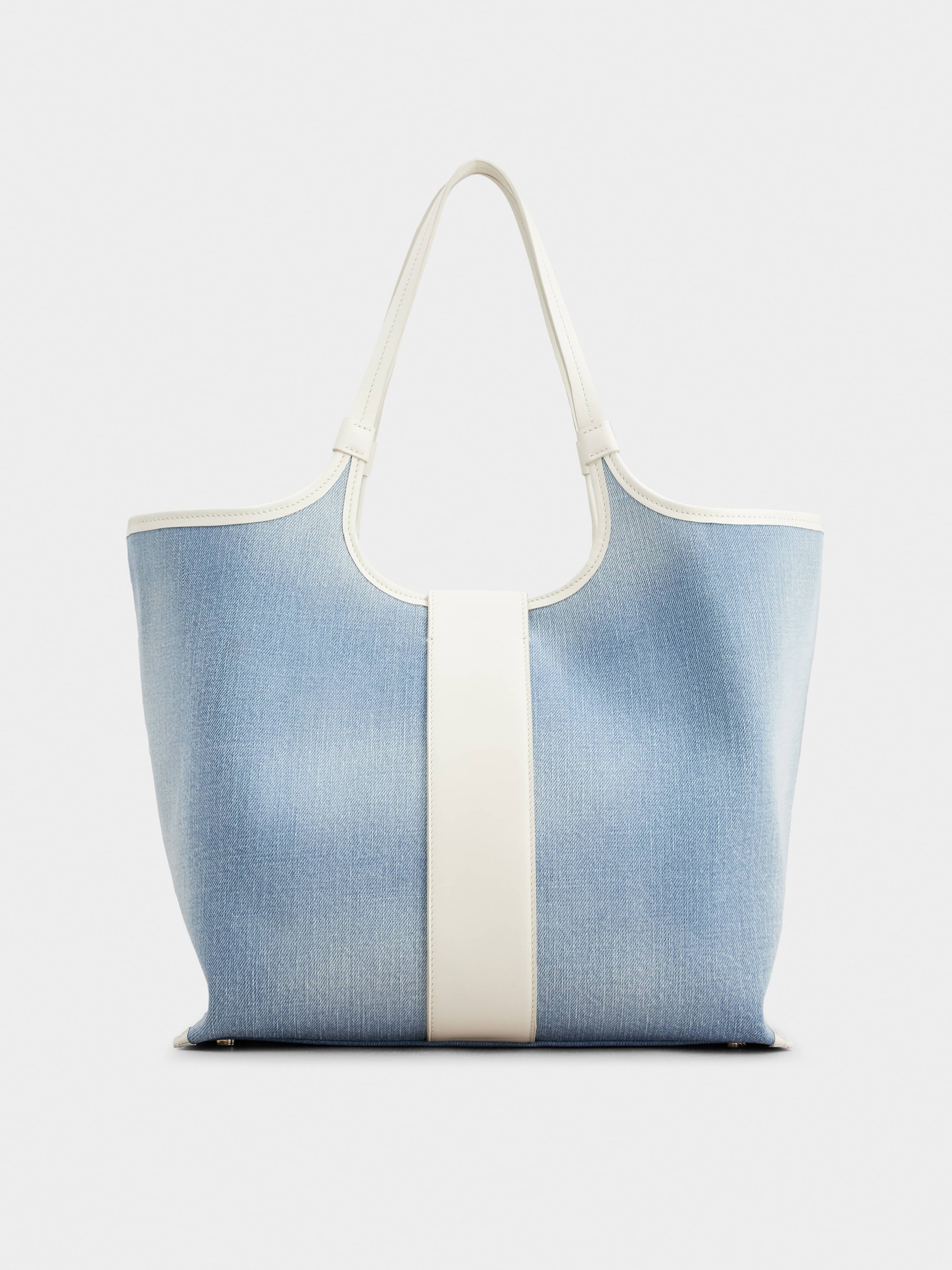 Viv' Choc Medium Shopping Bag in Denim - 5