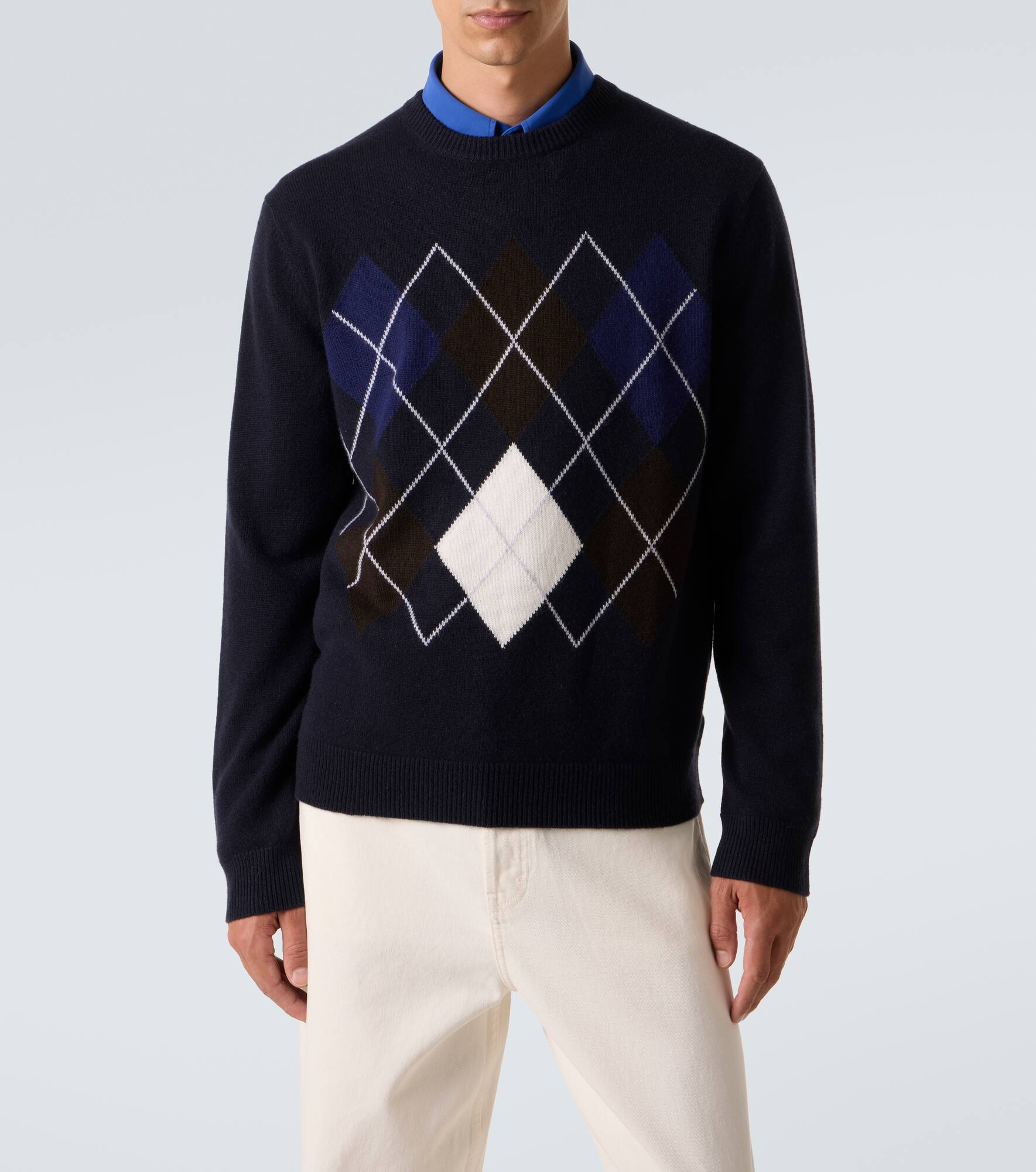 Argyle cashmere sweater - 3