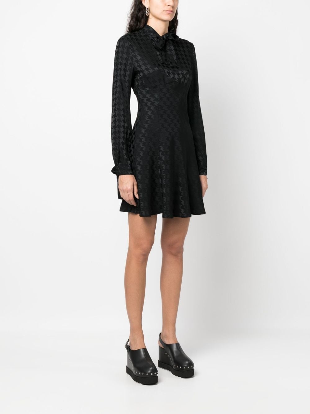 houndstooth-jacquard minidress - 3