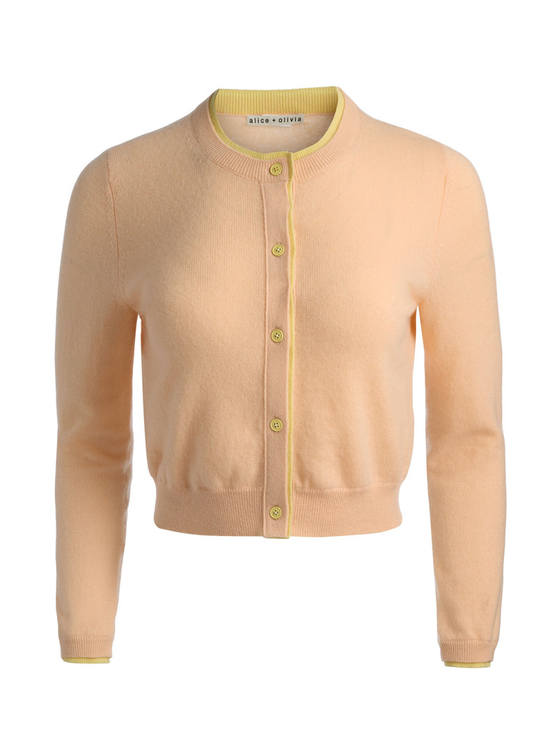 DOLLIE TWO TONE CASHMERE CARDIGAN 1