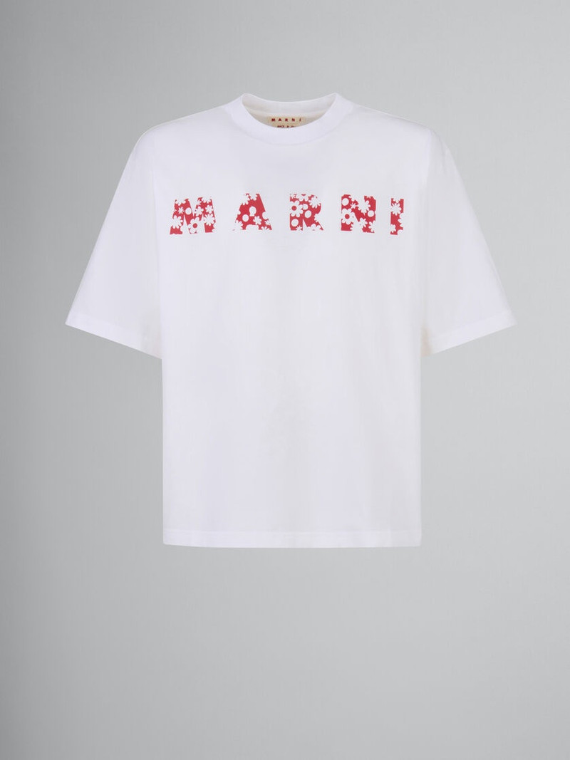 T-SHIRT WITH RED POP FIELDS MARNI LOGO 1