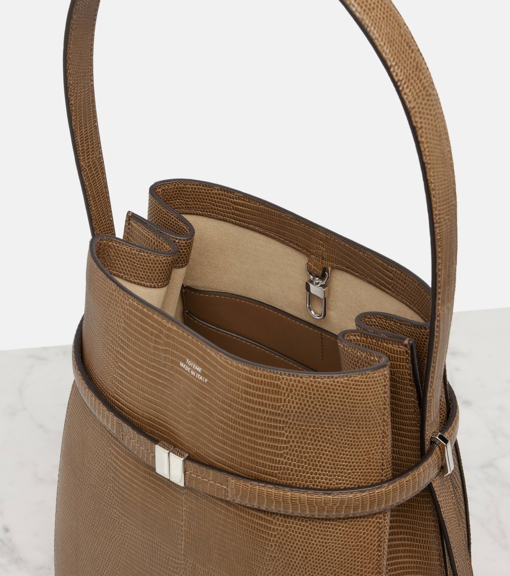Leather bucket bag - 3