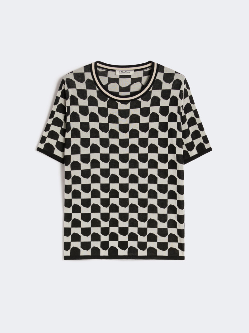 EROICO Cotton and viscose jacquard jumper - BLACK 1