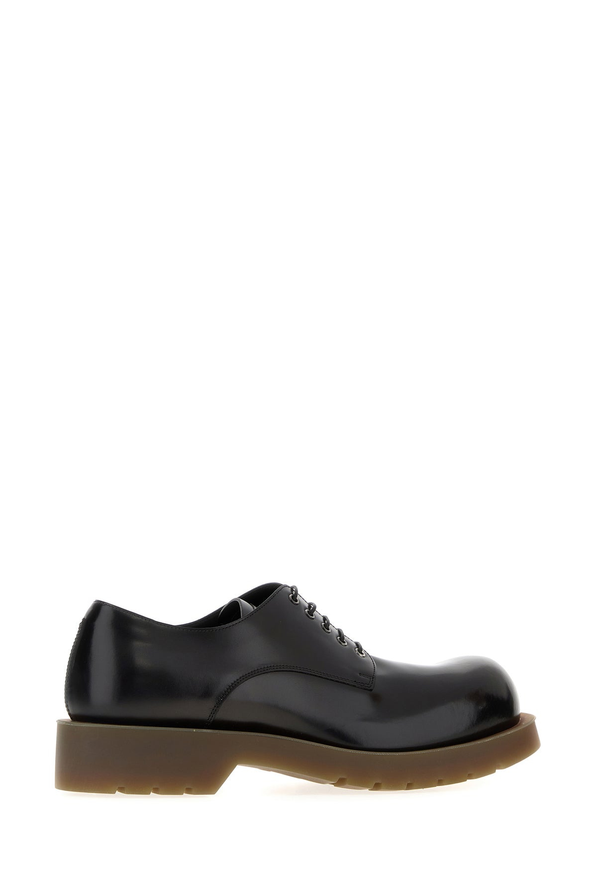 Black leather lace-up shoes - 3