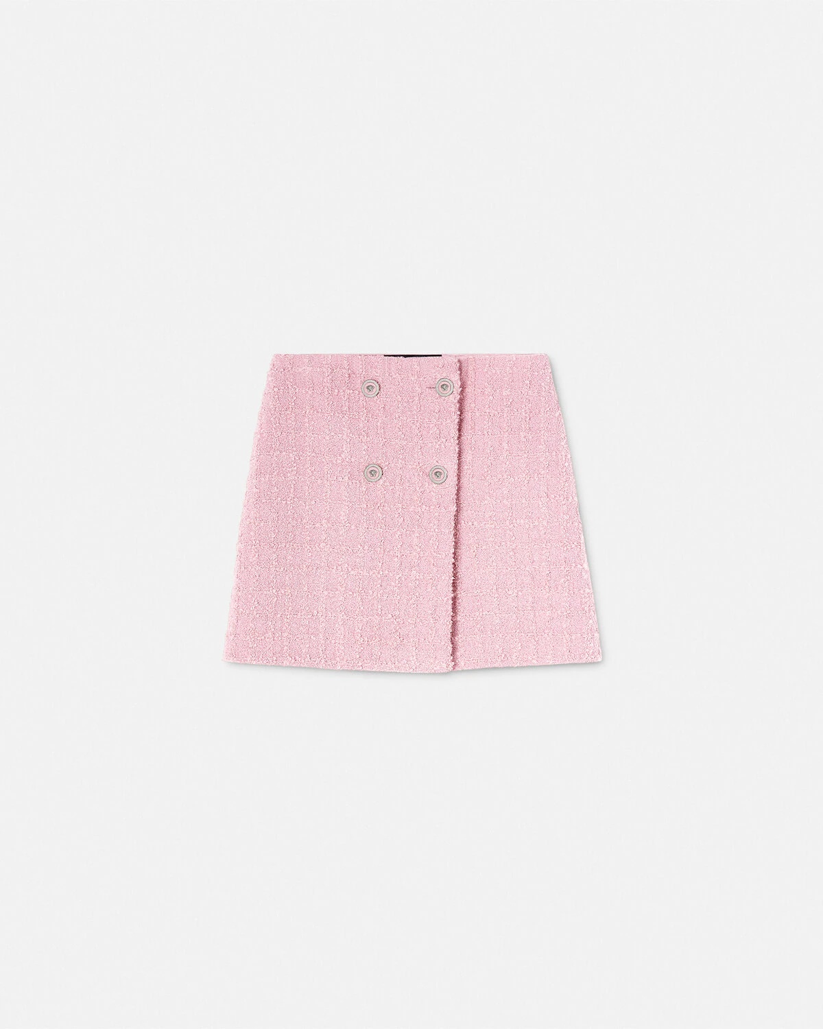 Bouclé Tweed Wrap Mini Skirt - 1