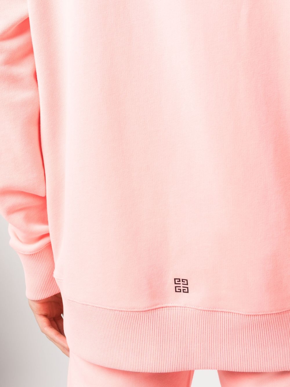 logo-embroidered cotton hoodie - 5