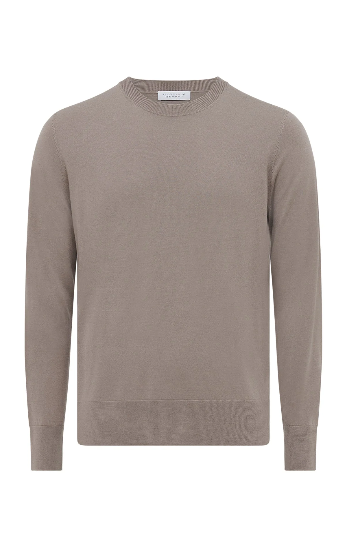 Palco Knit Crewneck in Oatmeal Merino Wool - 1