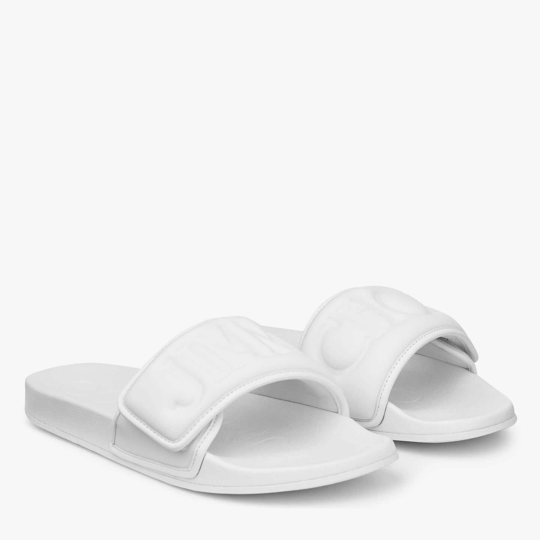 Fitz/M
White Puffed Logo Lycra Slides - 2