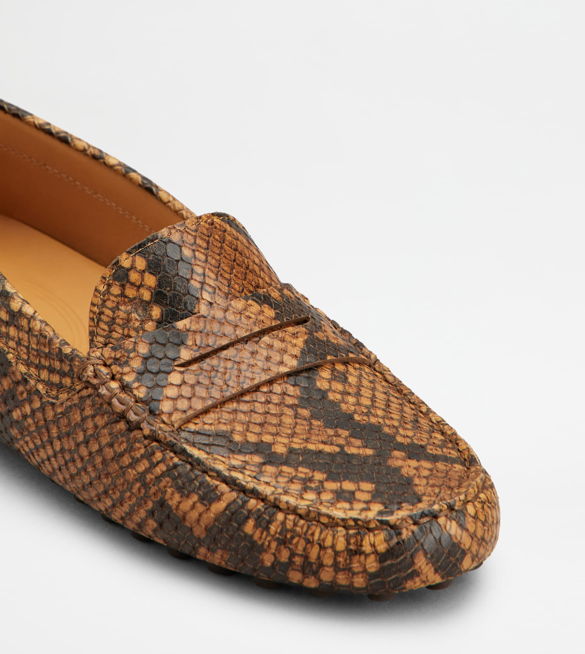 GOMMINO DRIVING SHOES IN LEATHER - BROWN - 6