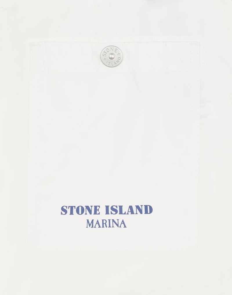 314X3 PLATED COTTON CANVAS_STONE ISLAND MARINA WHITE 3