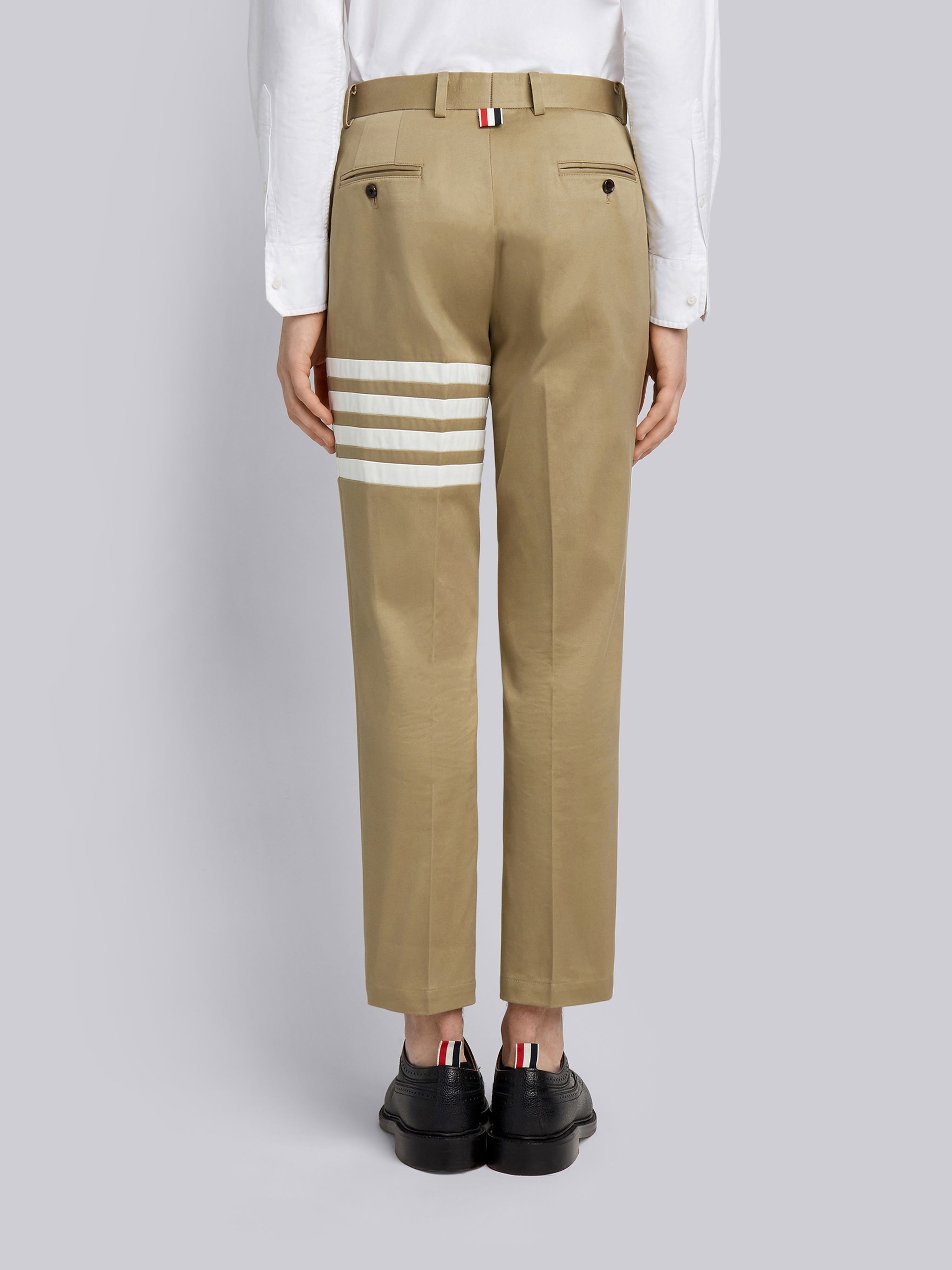 Camel Cotton Twill Knit Seamed 4-bar Unconstructed Chino Trouser - 3