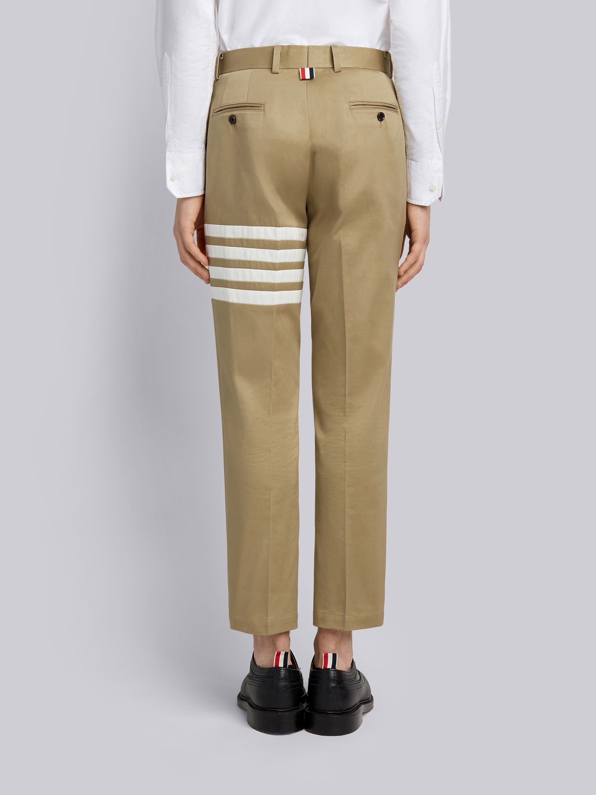 Thom Browne Camel Cotton Twill Knit Seamed 4-bar Unconstructed