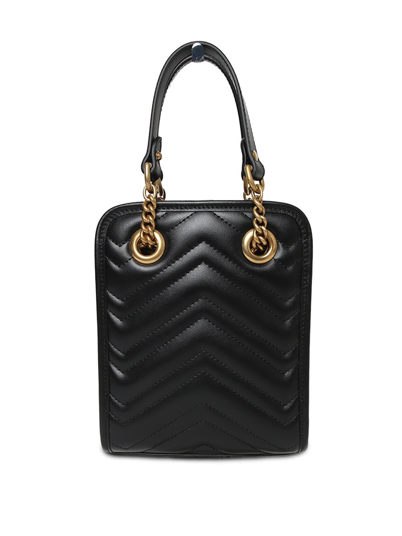 Love Parade Chevron Matelasse Marmont Shoulder Bag Black 5