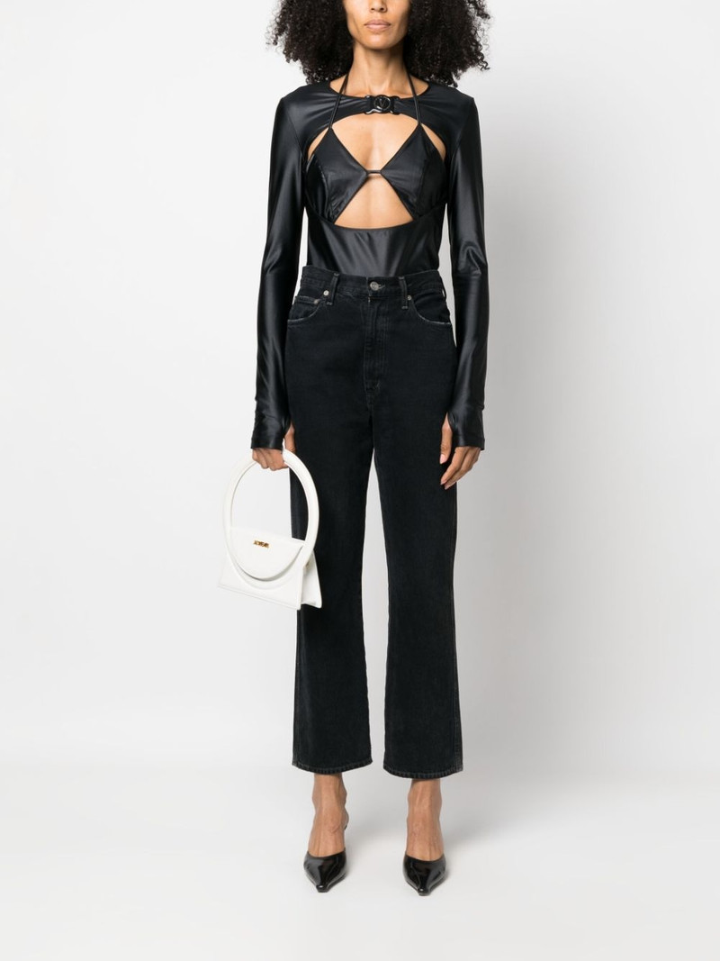 VERSACE JEANS COUTURE logo-plaque cut-out top outlook