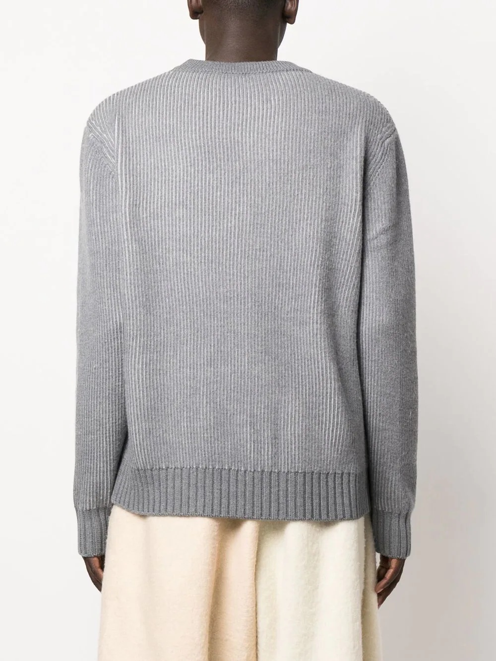 deconstructed ribbed jumper - 4