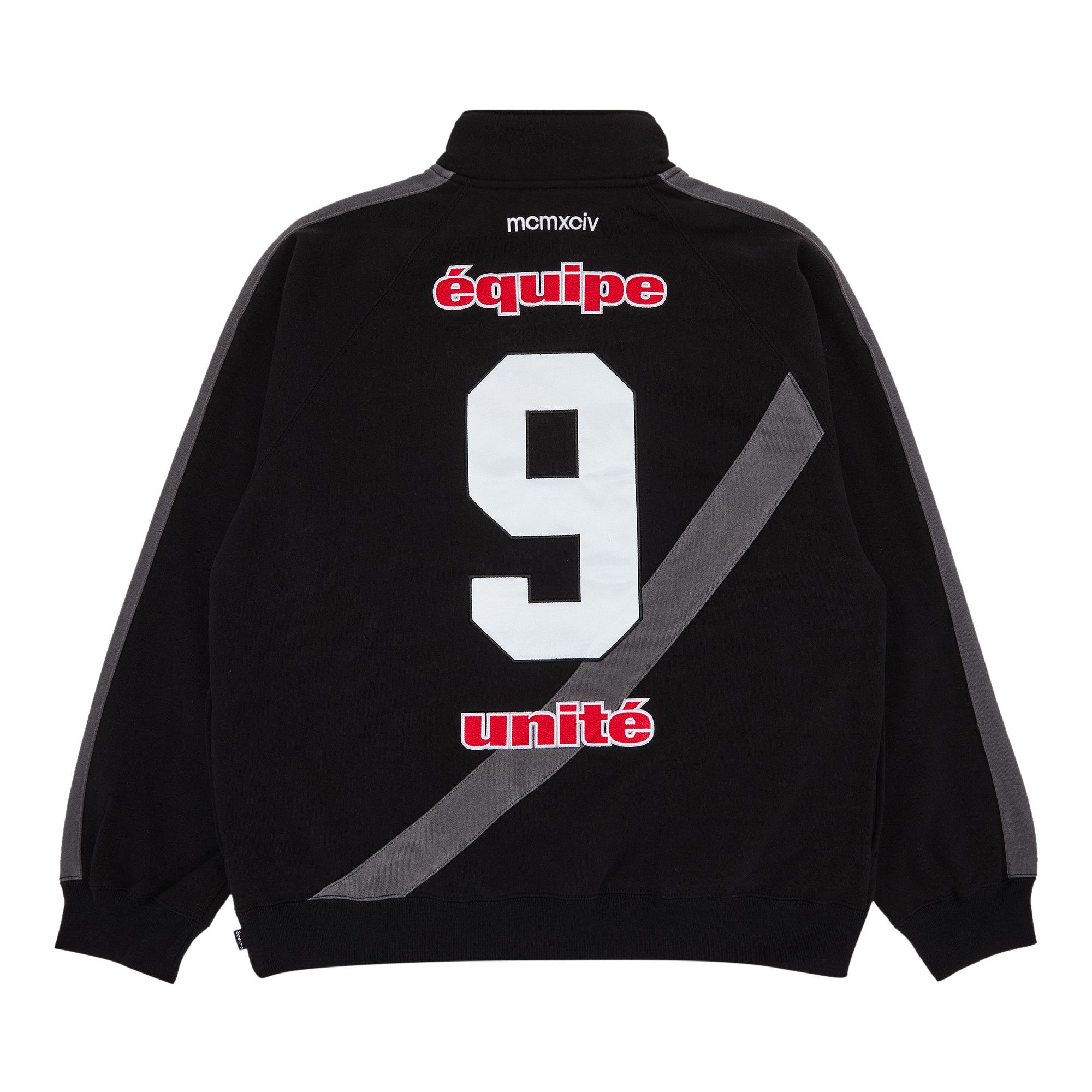 Supreme Equipé Half Zip Sweatshirt 'Black' - 2