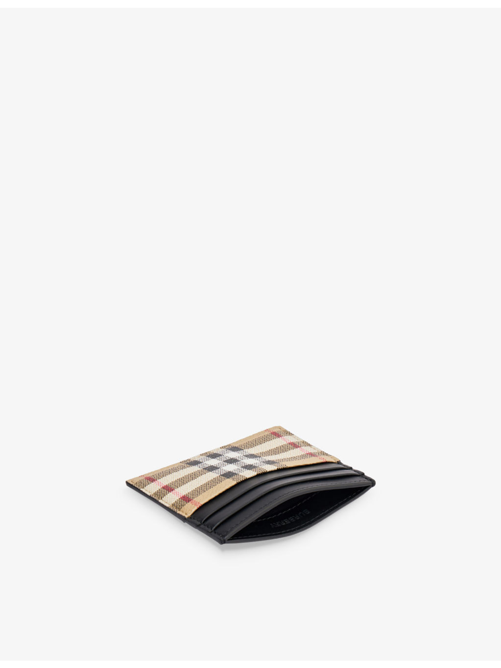 Sandon check-print faux-leather card holder - 4