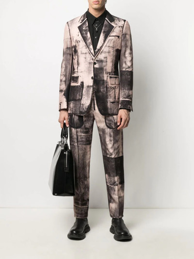 Alexander McQueen X-Ray print single-breasted blazer outlook