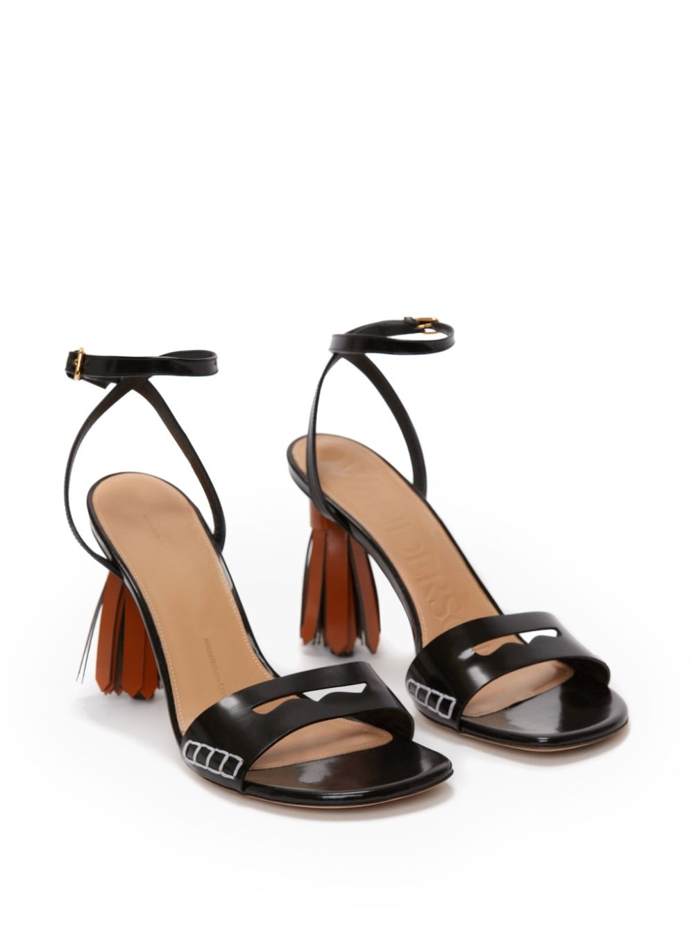 tassel-heel leather sandals - 2