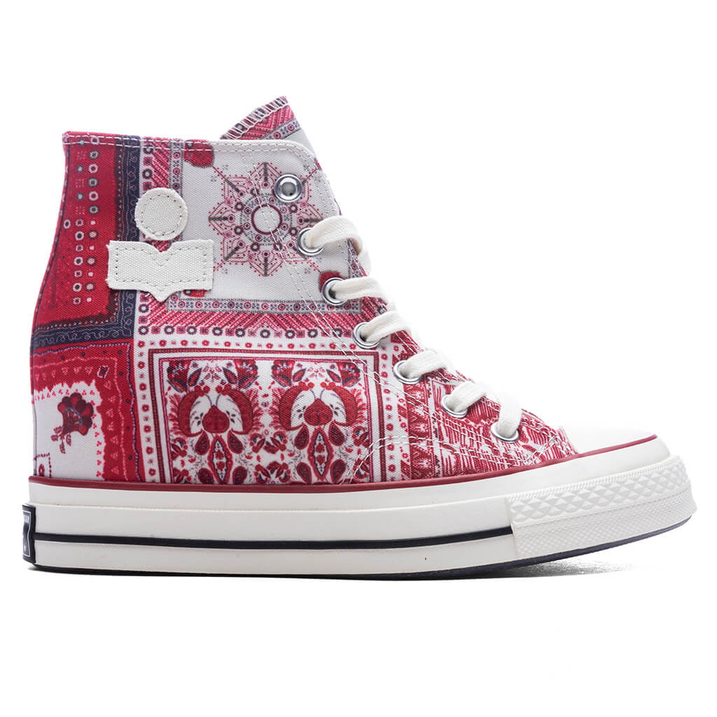 CONVERSE X ISABEL MARANT WOMEN'S CHUCK 70 WEDGE HI - VANILLA ICE/RED/BLACK - 1