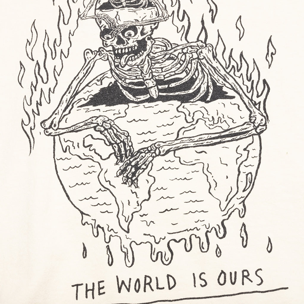 THE WORLD IS OURS TEE - ARCHIVAL WHITE - 3