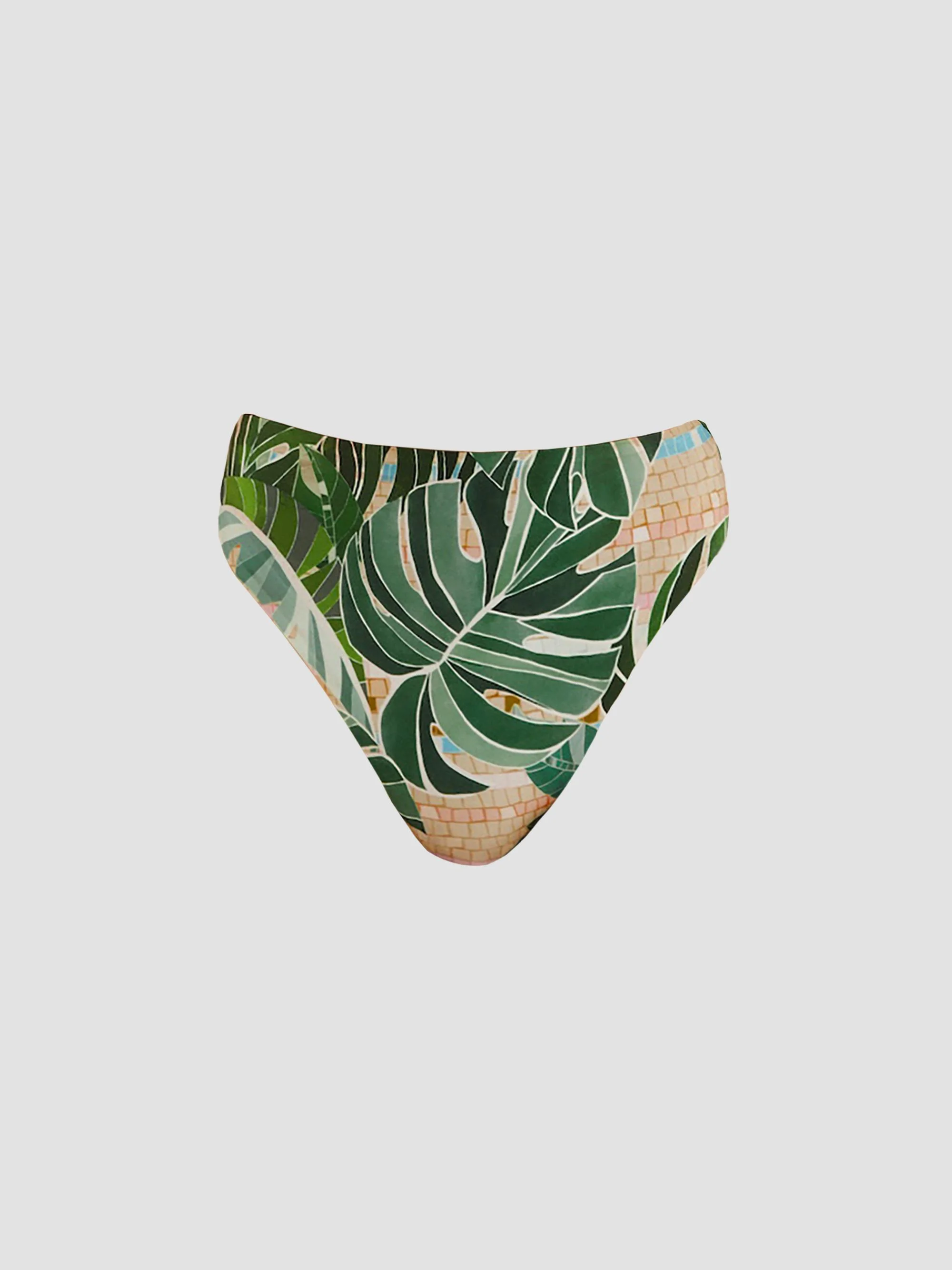 Women's Mosaic High-Waisted Bikini Bottom - Multicolor - 1