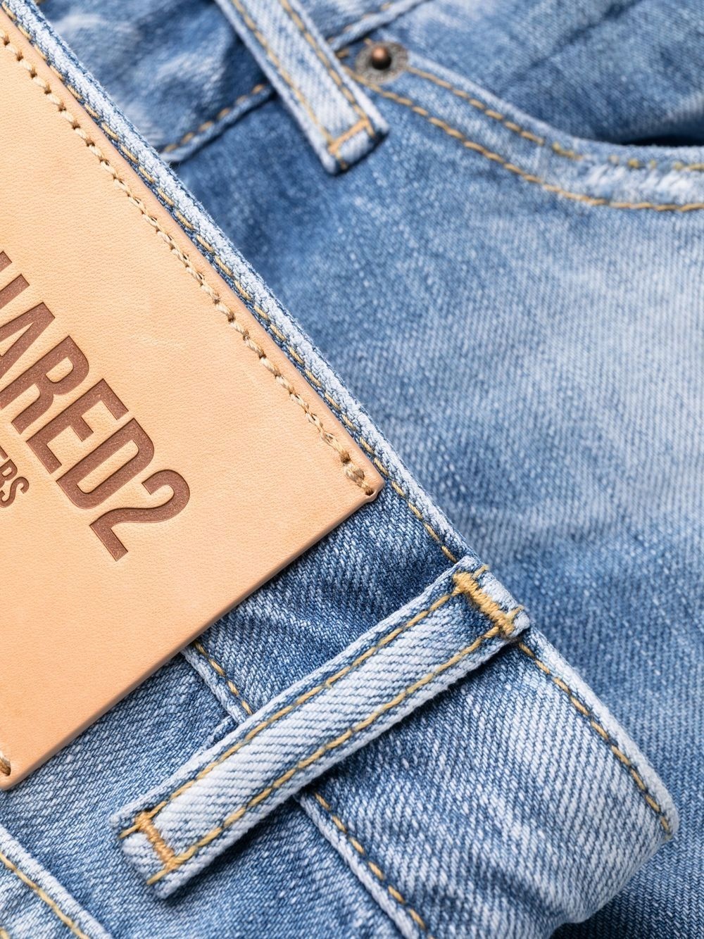 distressed cropped jeans - 6