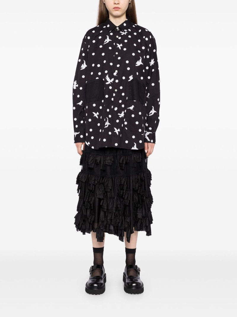 BLACK COMME des GARÇONS ruffled tulle skirt outlook
