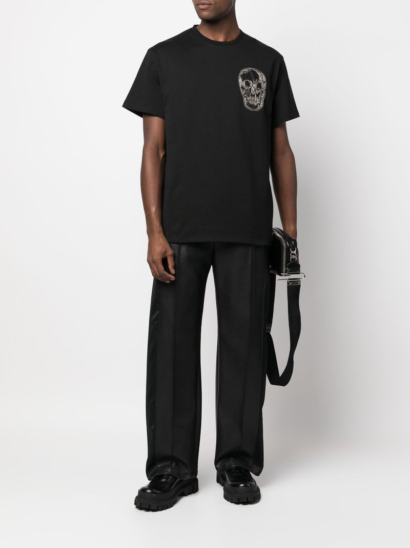 Alexander McQueen skull-embroidered cotton T-shirt outlook