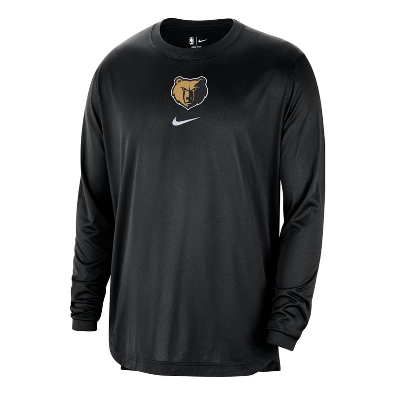 Nike x NBA Dri-Fit Memphis Grizzlies City Edition Long Sleeve 'Black' FB3599-010 - 1