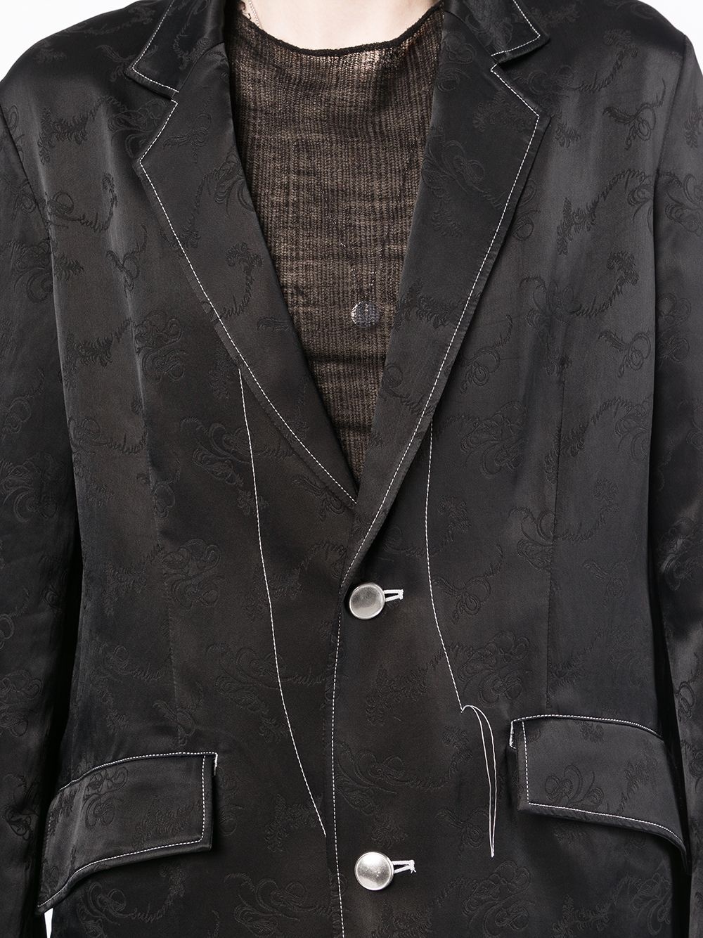 contrast-stitched jacket - 5
