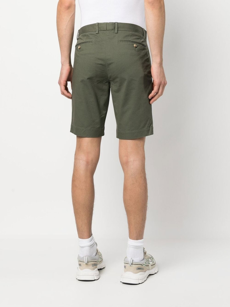off-centre fastening chino shorts 4