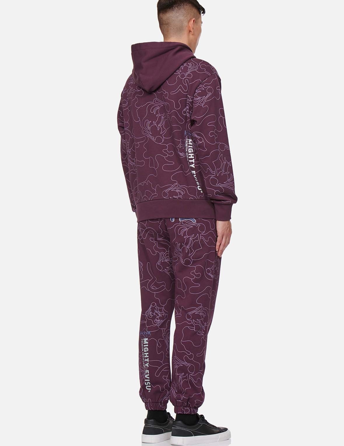 ALLOVER LINEAR CAMOUFLAGE PRINT SWEATPANTS - 5