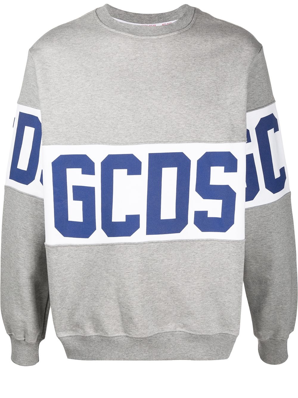 logo panel crew-neck sweatshirt - 1