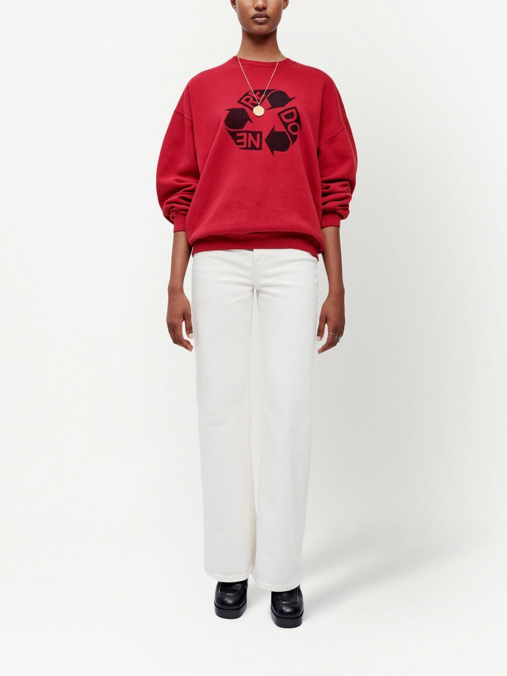 high-waist wide-leg jeans - 2