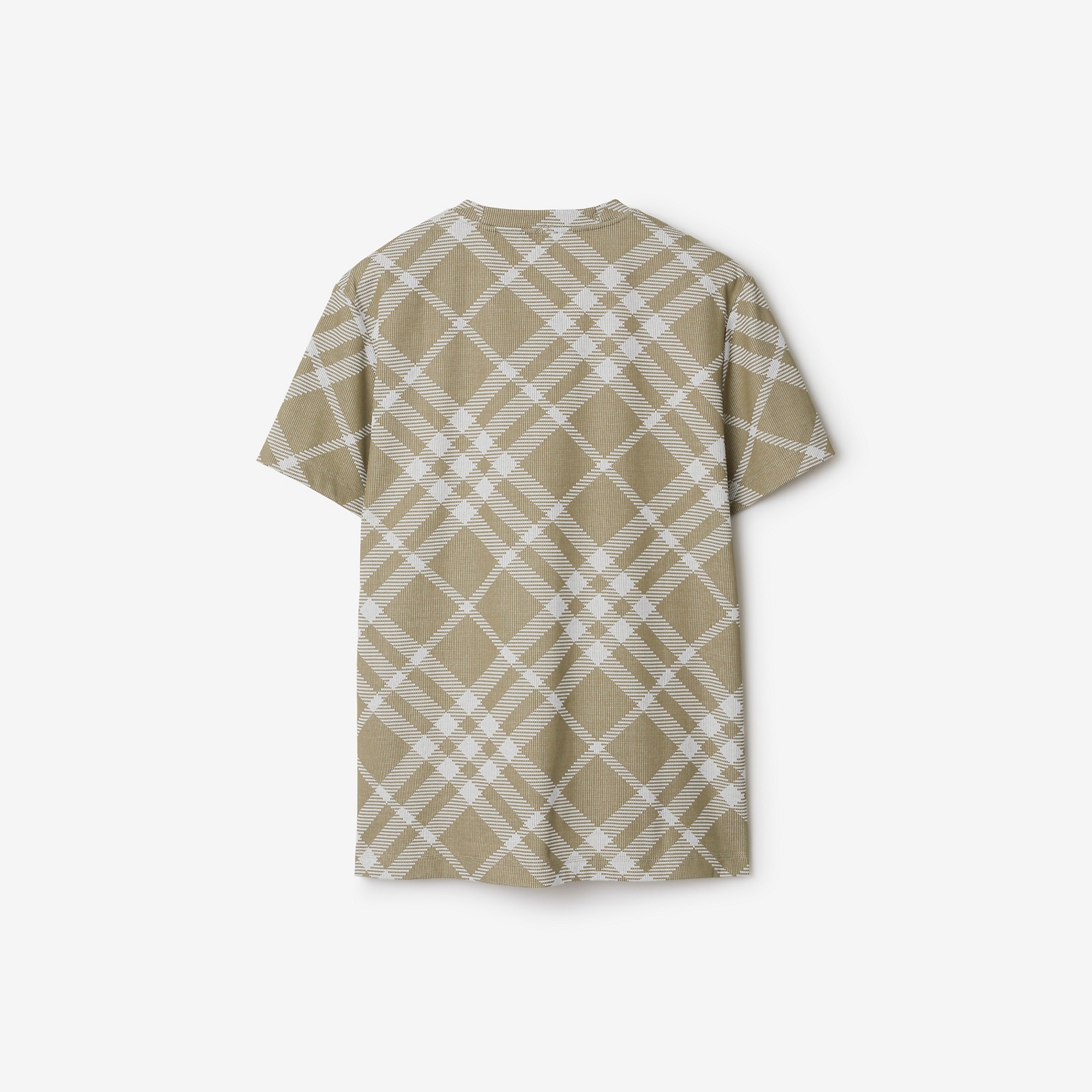 Check Stretch Cotton Blend T-shirt - 5