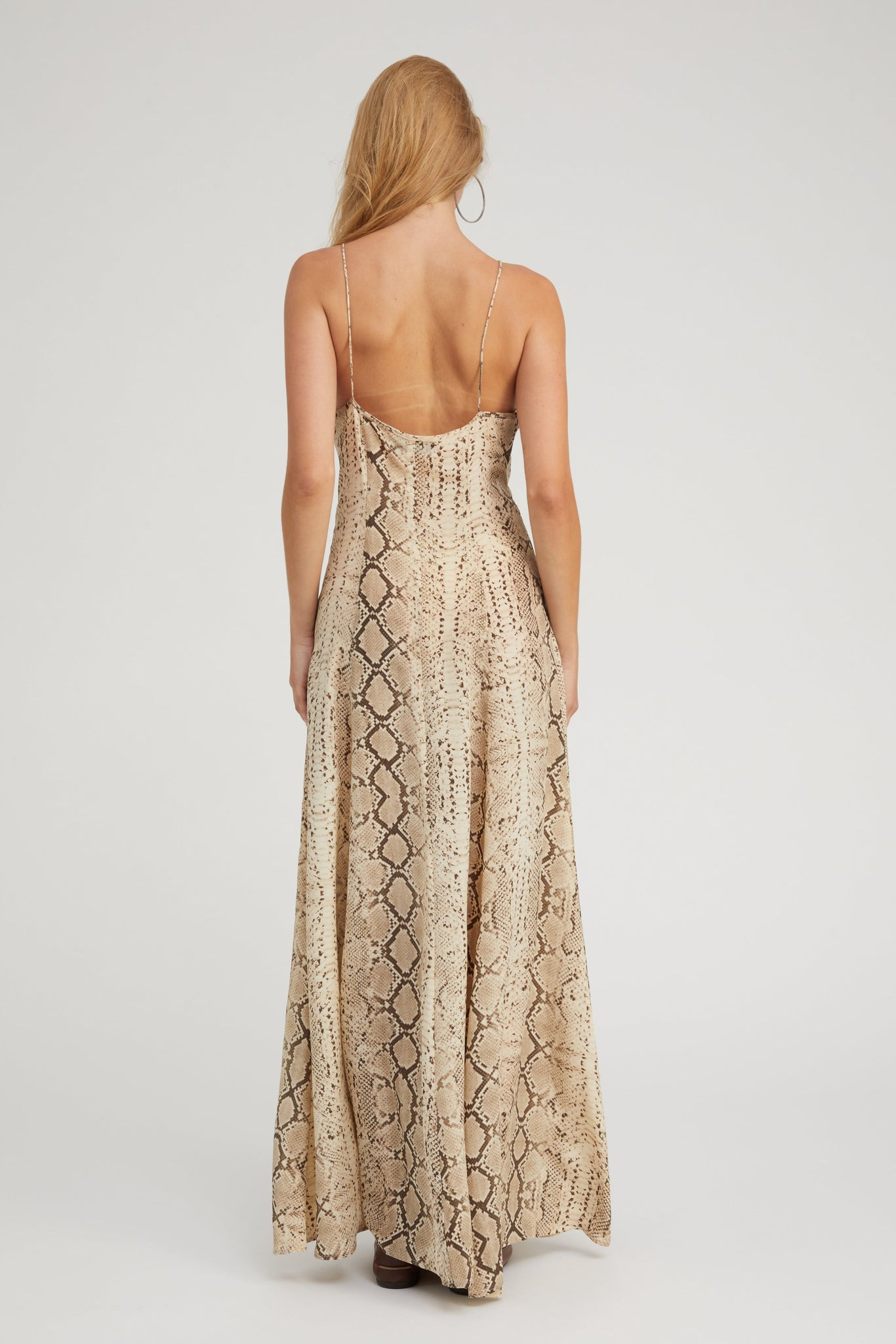 GREEN LEOPARD SILK MAXI DRESS - 5