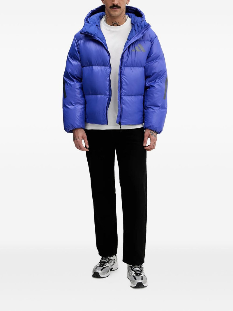 adidas logo-print hooded jacket outlook